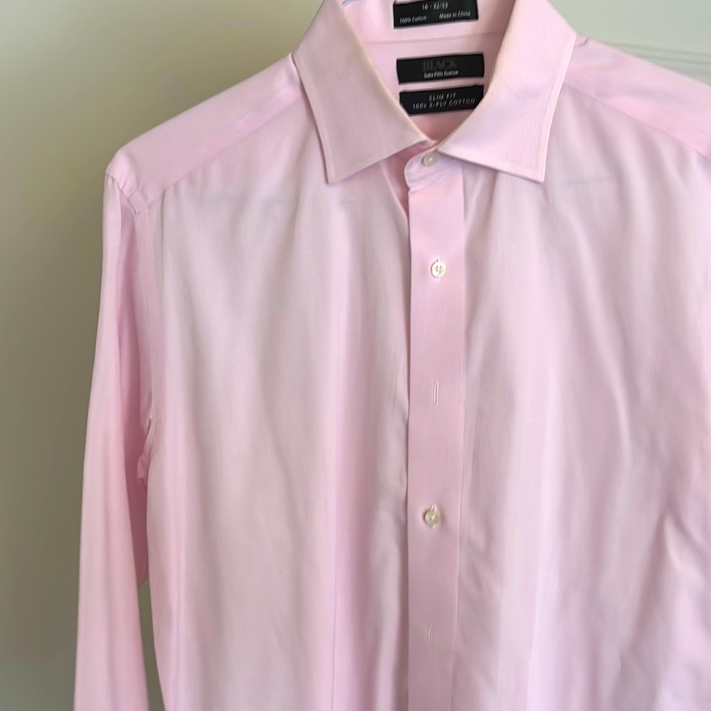 Saks Fifth Avenue pink dress shirt